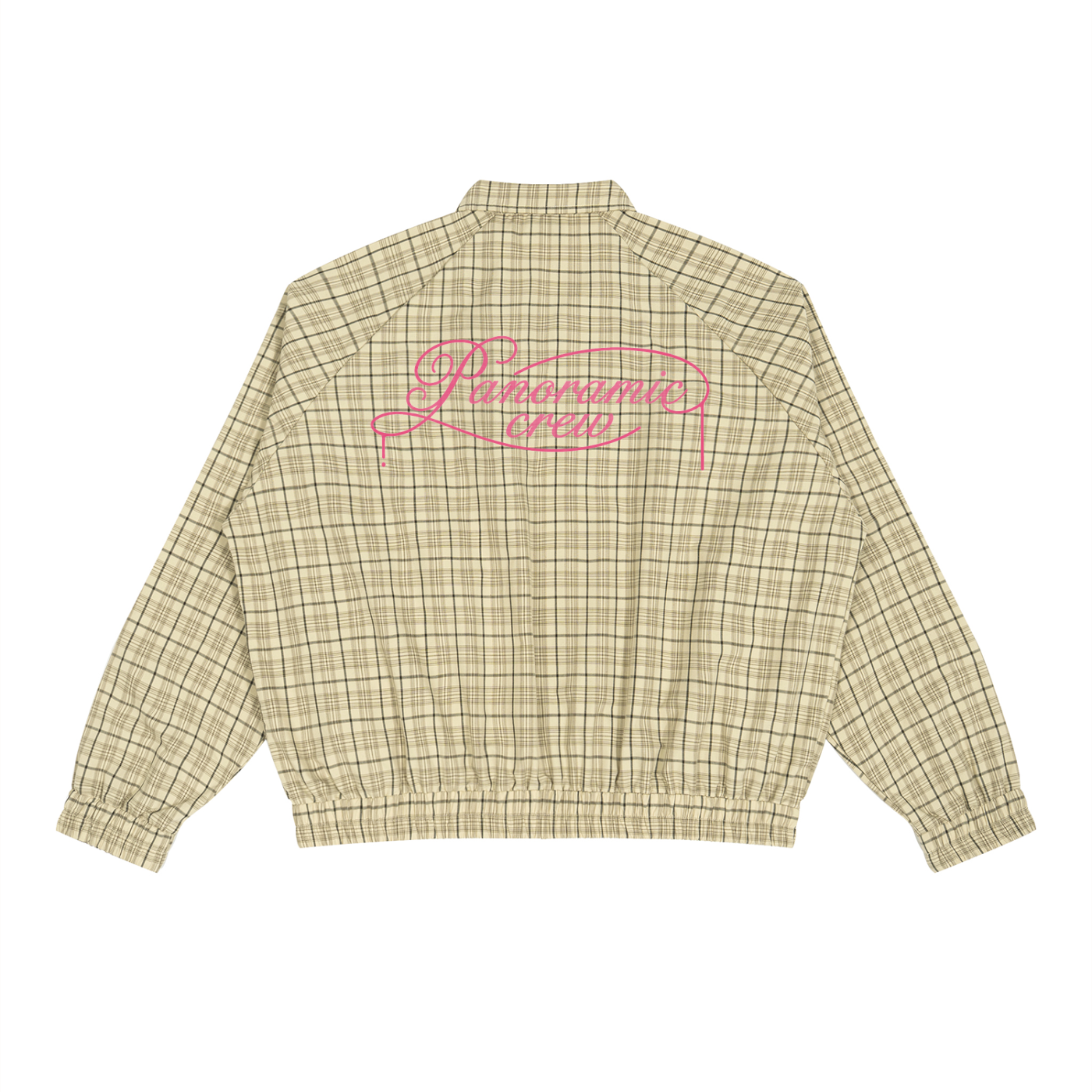 PLAID ZIP UP TRACK JACKET