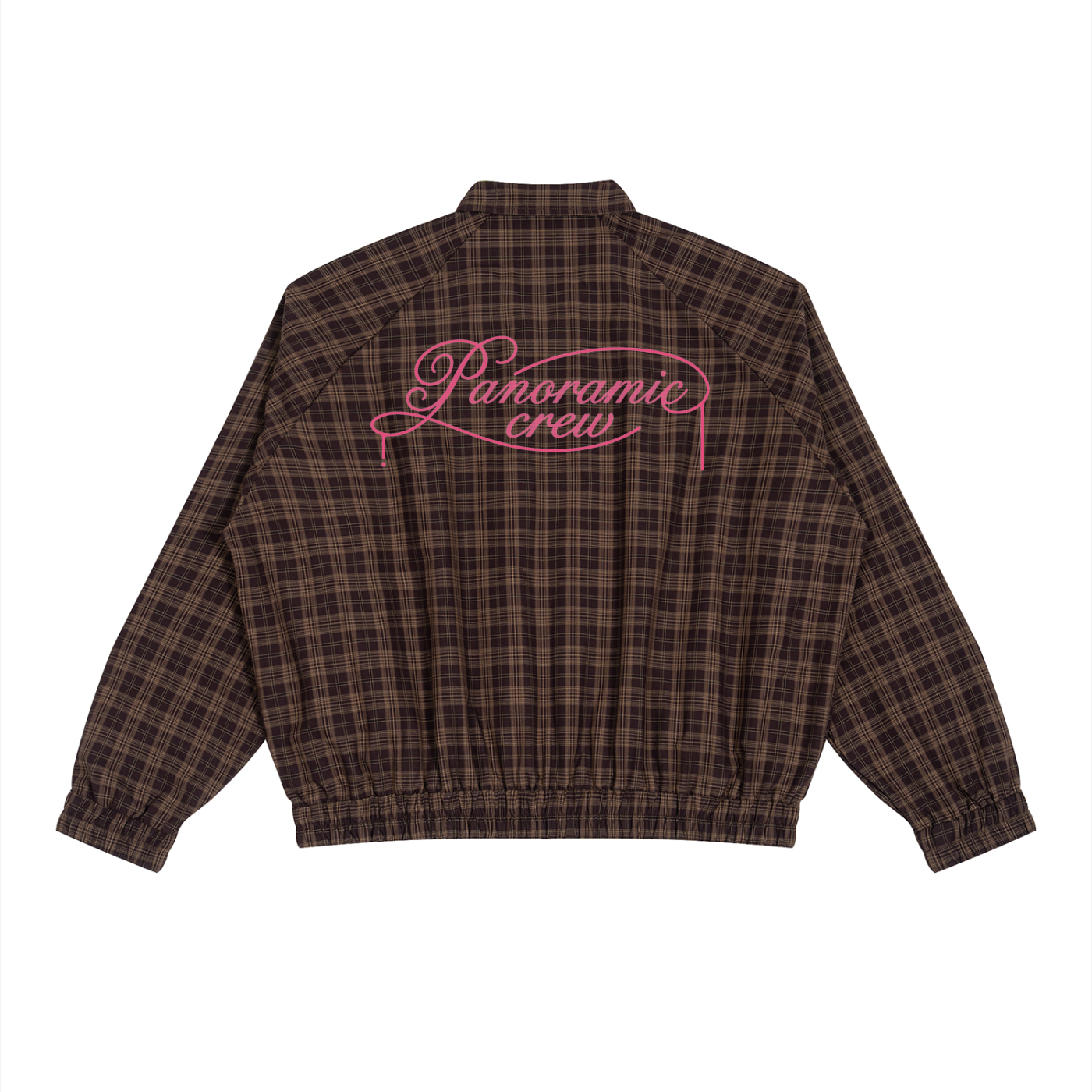 PLAID ZIP UP TRACK JACKET