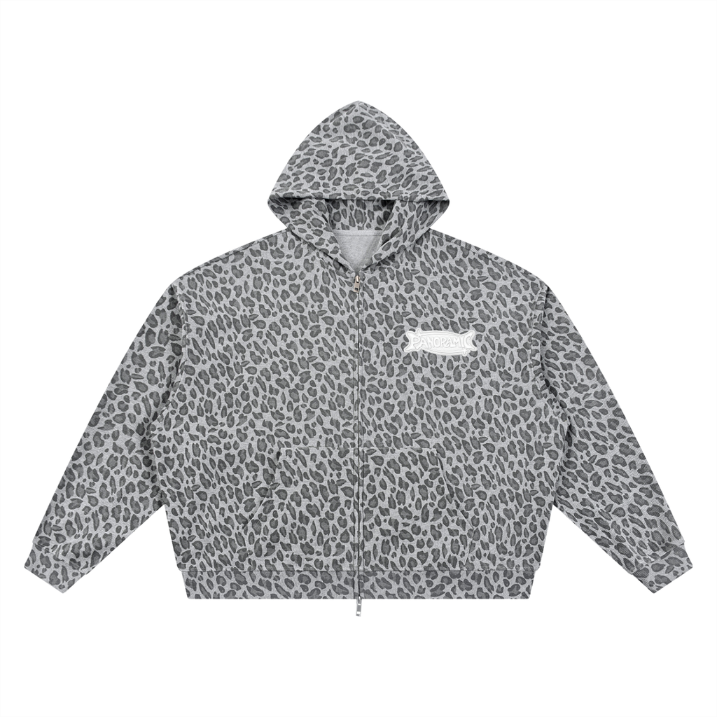 CHEETAH PRINT ZIP UP