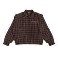 PLAID ZIP UP TRACK JACKET